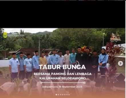 Tabur Bunga kepada para Leluhur oleh Pamong dan Bamuskal